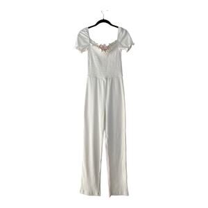 Lisa Says Gah White Jumpsuit